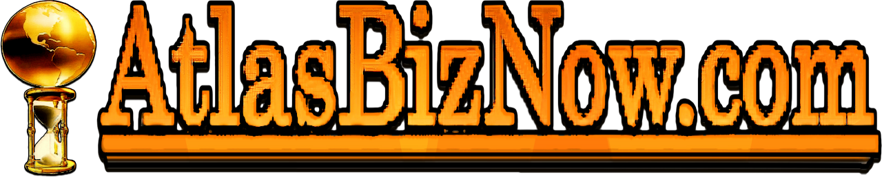 AtlasBizNow.com Golden Logo